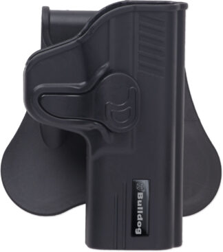 Bulldog Rapid Release Polymer OWB Paddle Holster, Level II Retention, Right Hand, Black, Springfield XDS