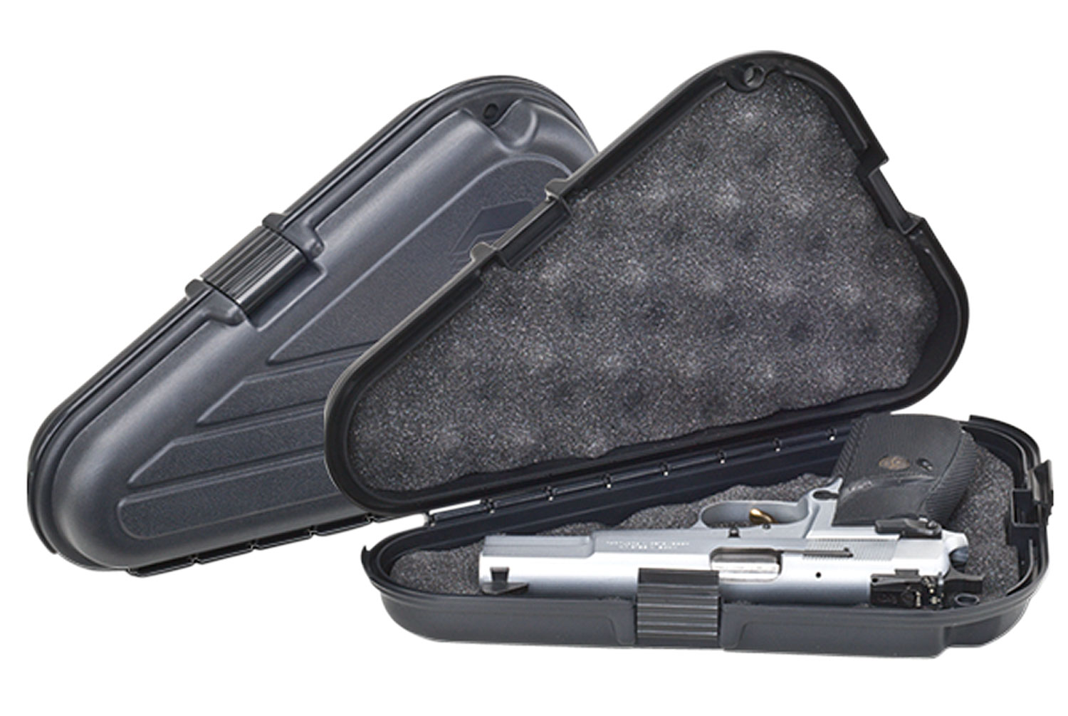 Plano Protector Pistol Case Large Black Polymer Foam-Lined