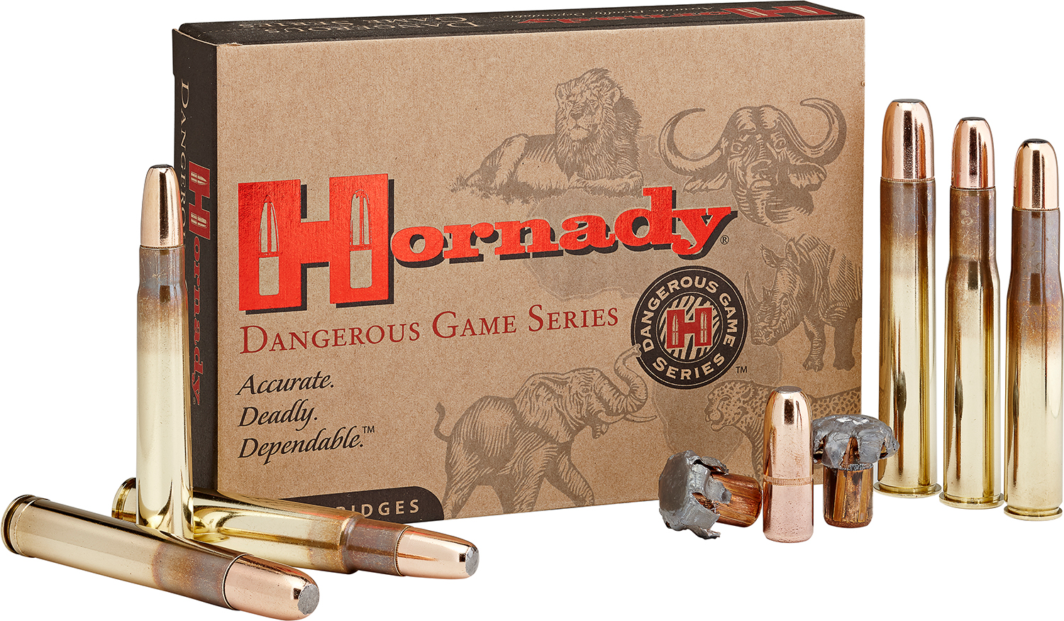 Hornady Dangerous Game 500 Nitro Express 570 gr DGX Bonded 20-Round Box