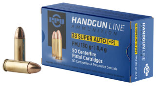 Prvi Partizan PPH38SU .38 Super Auto +P 130 gr FMJ, 50 Rounds