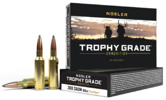 Nosler Trophy Grade 300 Rem SAUM 165 gr Partition Spitzer 20-Round Box