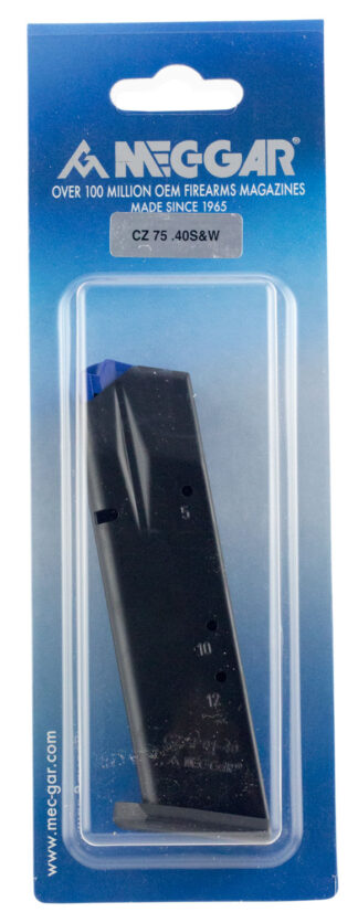 Mec-Gar MGCZ4012AFC CZ 12rd 40 S&W CZ 75B/Shadow 2/75 SP-01/Shadow 85B, Blued w/Anti-Friction Coating Carbon Steel