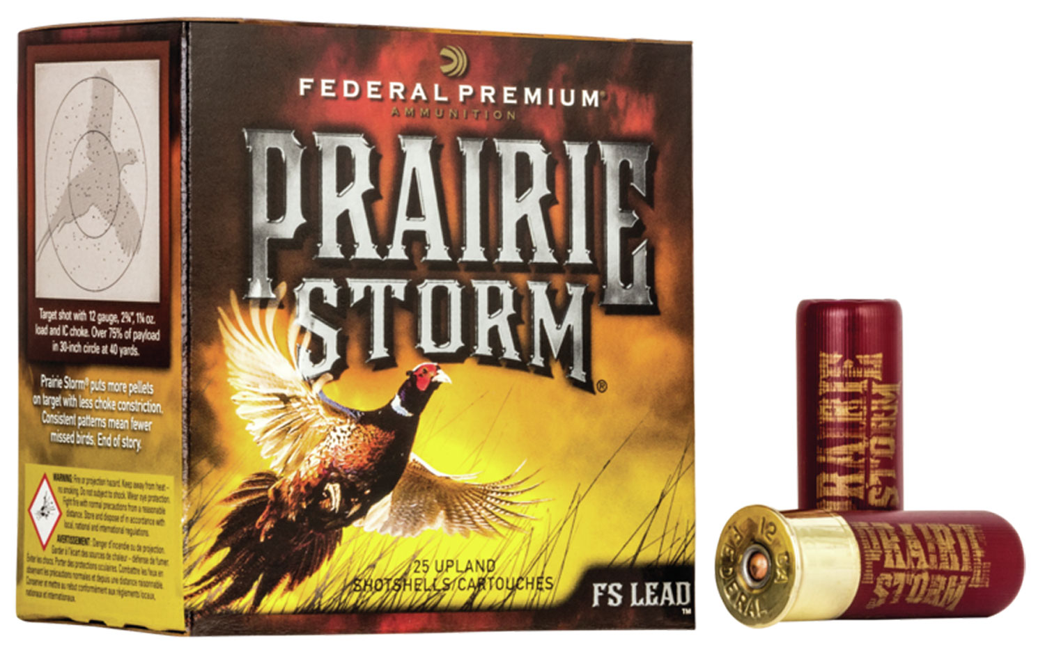 Federal Prairie Storm FS Lead 20 Gauge 2.75" #5 Shot, 1 oz, 25 Rounds Per Box