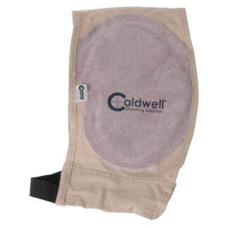 Caldwell Mag Plus Recoil Shield Ambidextrous, Tan Cloth with Leather Pad