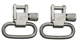 GrovTec GTSW03 Locking Sling Swivels, Satin Nickel Steel, 1in