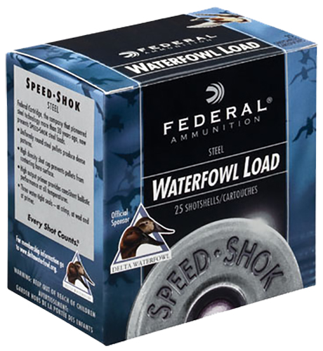 Federal Speed-Shok 12 Gauge 3.50 in 1 3/8 oz #4 Steel Shot 25rd Box