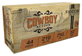 Fiocchi Cowboy Action .44 S&W Special 210 gr Lead Round Nose Flat Point, 50 Rounds