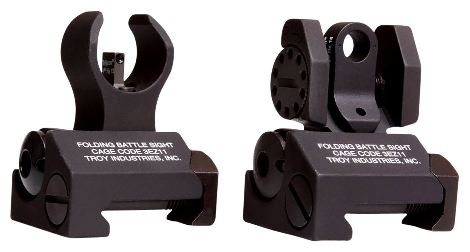 TROY BattleSight Micro Sight Set HK-Style Front and Round Rear, Black Finish