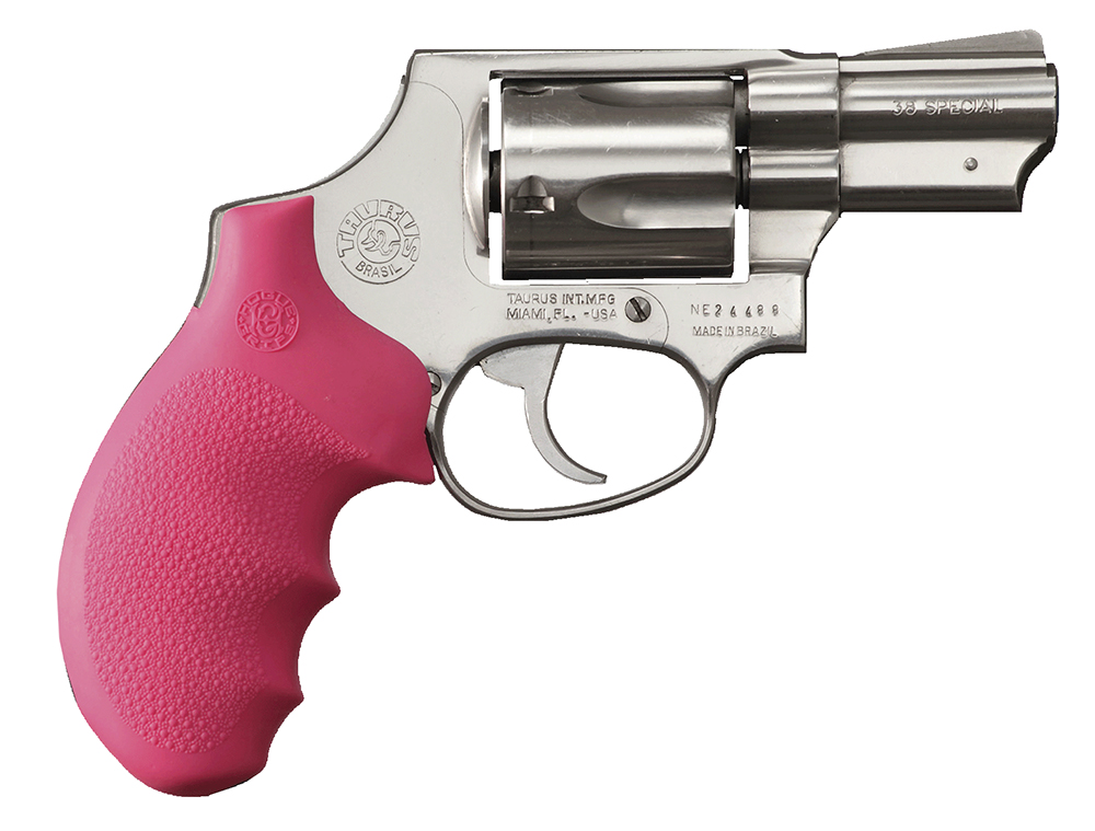Hogue OverMolded Monogrip Cobblestone Grip, Pink, for Taurus 85