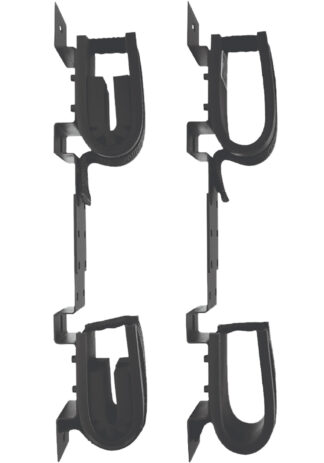 Rugged Gear Screw Mount Double Hook for 2 Rifles/Shotguns, Black Powder-Coated Steel