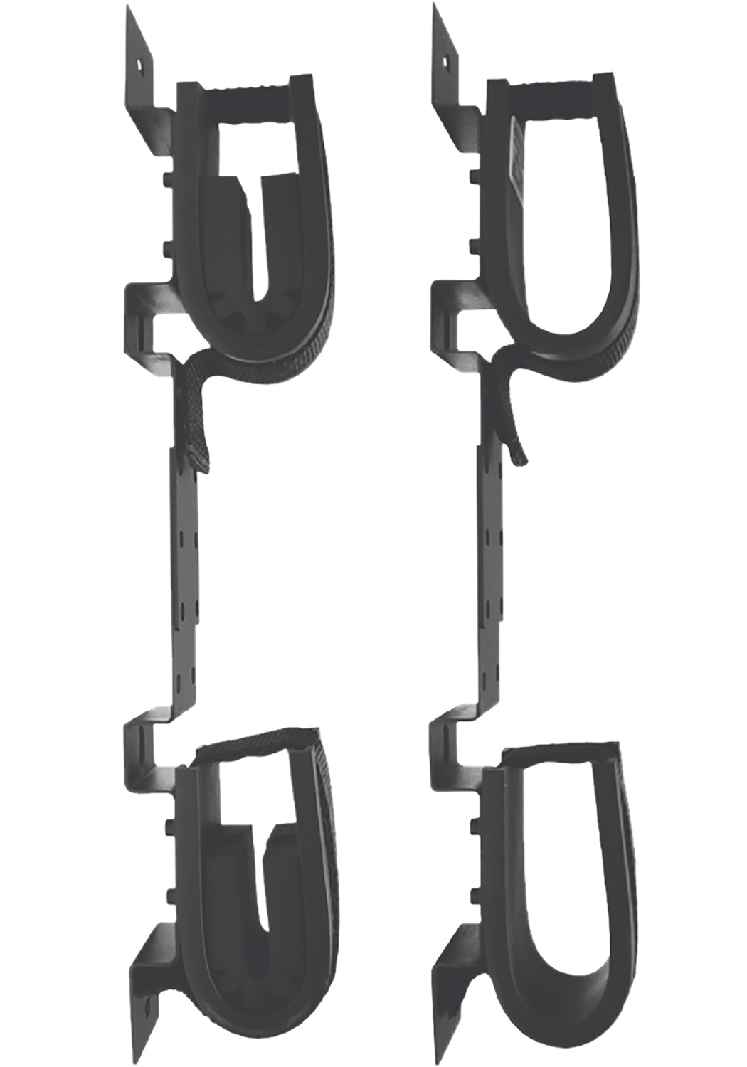 Rugged Gear Screw Mount Double Hook for 2 Rifles/Shotguns, Black Powder-Coated Steel