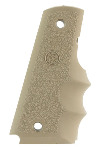 Hogue OverMolded Cobblestone Rubber Grip, Desert Tan, for 1911 Government