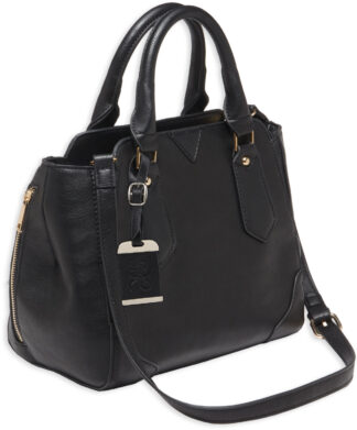 Bulldog Cases BDP020 Satchel Purse with Holster Black Leather for Small Autos & Revolvers