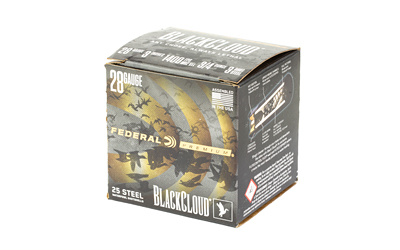 Federal Black Cloud FS 28 Gauge 3" #3 Steel Shot, 3/4 oz, 25 Rounds