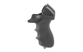 Hogue OverMolded Tamer Pistol Grip for Mossberg 500/590, Black Rubber