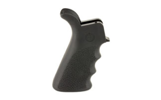 Hogue OverMolded Overmolded Rubber AR-15/M16 Beavertail Grip with Finger Grooves (Cobblestone) Black