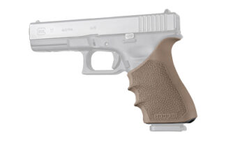 Hogue HandALL Beavertail Grip Sleeve for Glock 17/34 Gen 3-4, Flat Dark Earth Rubber