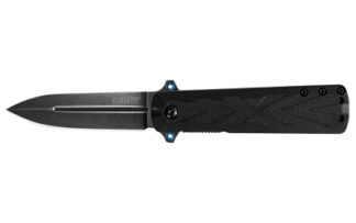 Kershaw Barstow 3 in Folding Dagger Knife, 8Cr13MoV BlackWash, Black Glass-Filled Nylon