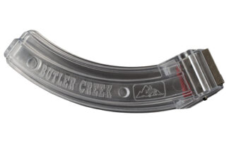 Butler Creek 10/22 .22 LR 25-Round Polymer Magazine with Stainless Steel Feed Lips (Clear)