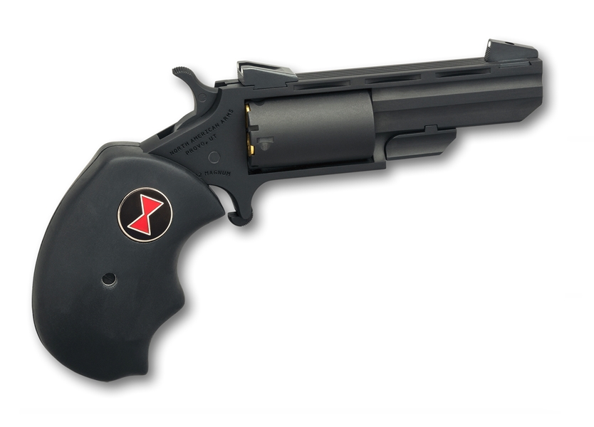 North American Arms Black Widow Single-Action Revolver .22 Magnum/22 LR, 2 in, 5 Rounds, Black Cerakote