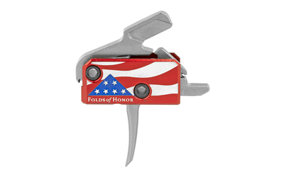 Rise Armament Patriot Trigger 3.5 lb Single-Stage Flat Trigger, Red Finish