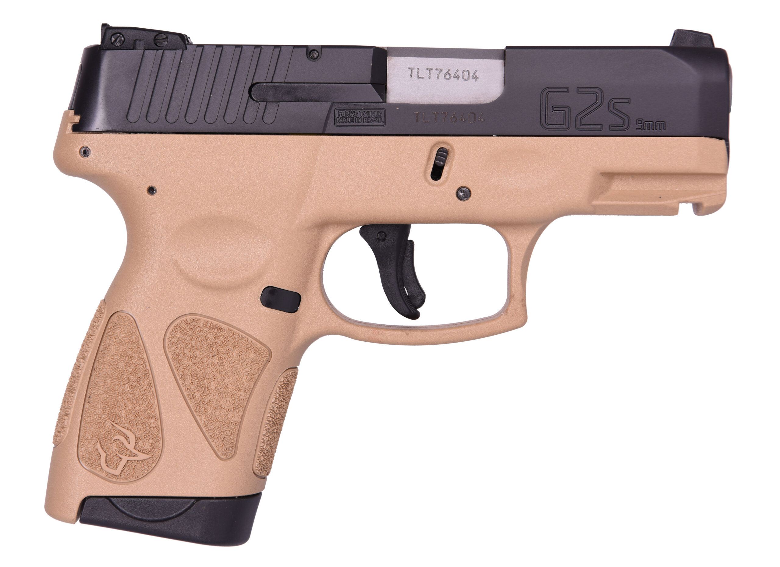 Taurus G2S 9mm 3.25 in Black/FDE 7+1 Striker-Fired Compact Pistol