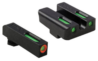 Truglo TFX Pro Fiber Optic Front/Rear Low Set Glock Sights, Green/Orange Focus Lock