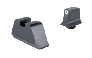 Trijicon Night Sight Suppressor/Optic Height Sights, Model 35, Green Lamps, Square Notch