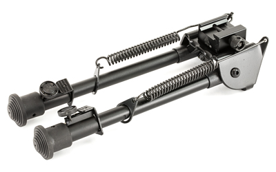 Leapers Tactical Op Bipod with Picatinny and Swivel Stud, Adjustable Height, Black Aluminum/Steel