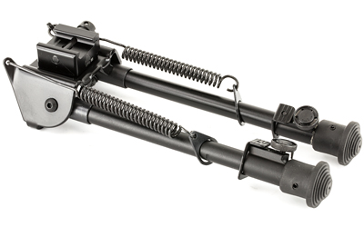 Leapers Tactical Op Bipod with Picatinny and Swivel Stud, Adjustable Height, Black Aluminum/Steel