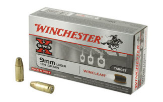 Winchester Super-X Super Clean 9mm Luger 124 Gr Brass Enclosed Base 50-Round Box