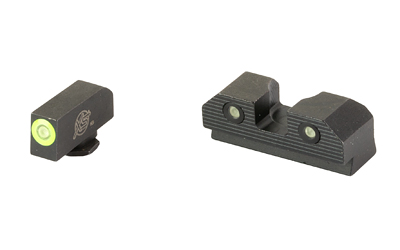 XS Sights R3D 2.0 Night Sight Set, 3-Dot Square Front and Notch Rear, Green Tritium