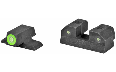 XS Sights R3D Night Sights for P365, 3-Dot Tritium, Black Rear, Green Front