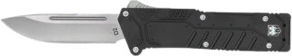 CobraTec Knives Special Forces OTF Drop Point Knife, 3.25 in D2 Steel Blade, Black