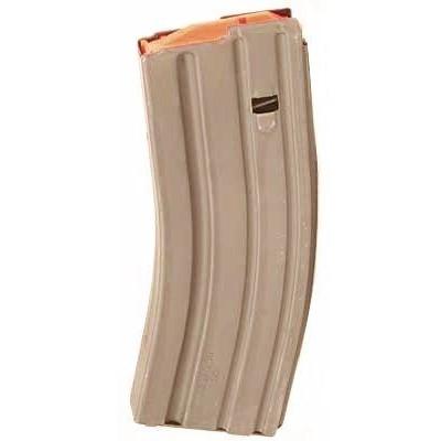 ASC AR Family Rifle Magazine .223 Rem 30-Round Stainless Steel, Dark Earth Finish, Orange Follower