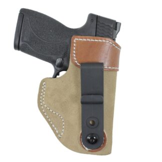 DeSantis Sof-Tuck #106 IWB Tuckable Holster, Right Hand, Natural Suede/Saddle Leather