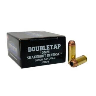 Double Tap SnakeShot Defense 10mm Auto 135 Grain JHP + #9 Shot, 20 Rounds