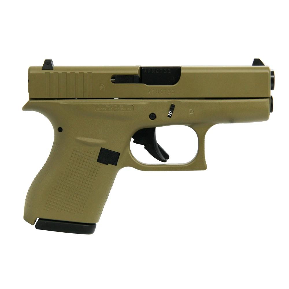 Glock 42 Custom FDE .380 ACP Subcompact 3.25 in Barrel, 6+ Rounds, Semi-Auto