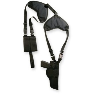 Bulldog Cases Deluxe Shoulder Holster for Medium Revolvers, 2 to 2.5 in Barrels, Black, Ambidextrous