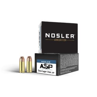 Nosler 9mm 124gr JHP Assured Stopping Power, 20-Round Box