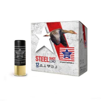 TRZ Trading PPU Stars & Stripes Steel Shotshell 12 Gauge 3 in #3, 1-1/8 oz, 1500 fps