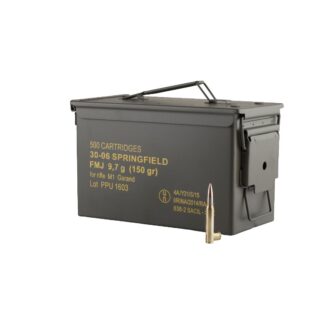 PPU Rifle MC Garand Ammunition .30-06 Springfield 150 gr FMJ 2745 fps 500/ct