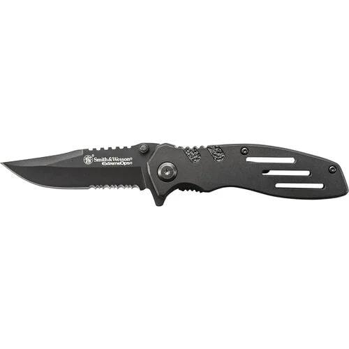 Smith & Wesson Extreme Ops Liner Lock Folding Knife 3 1/10 in Blade, Black