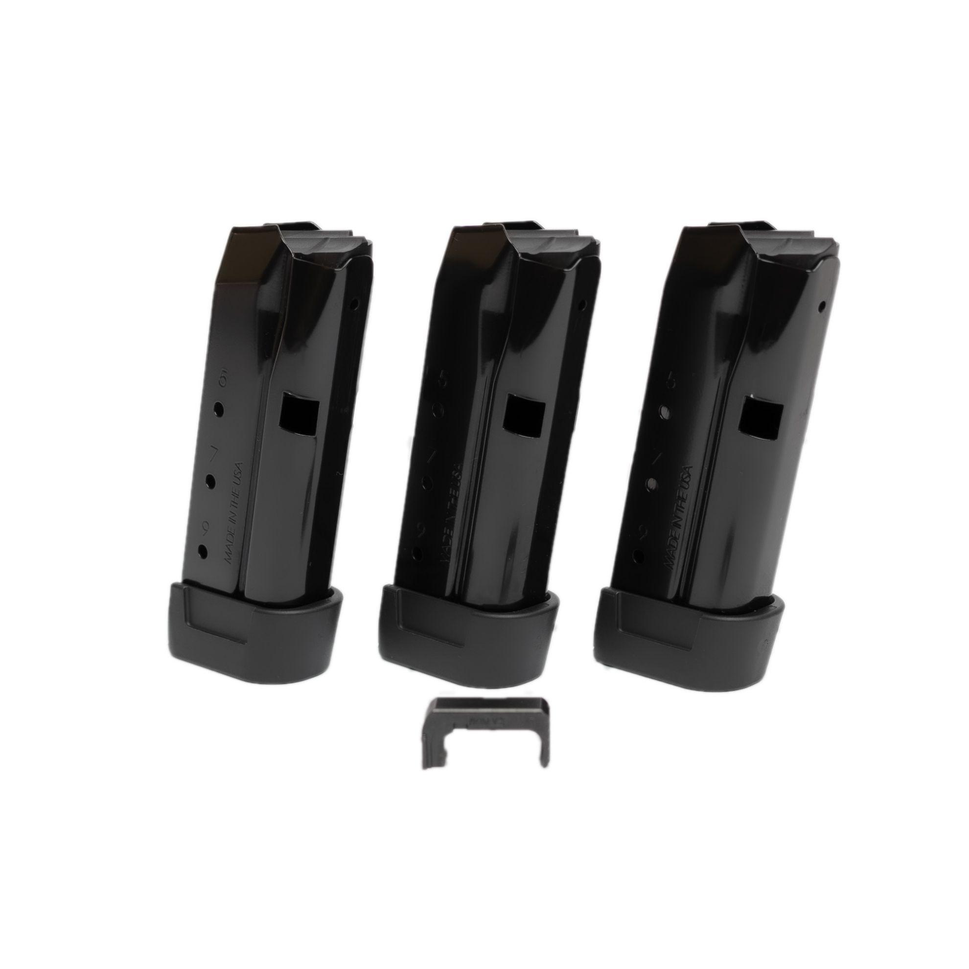 Shield Arms Z9 9-Round 9mm Magazine Combo for Glock 43, Black, with 3 Mag Catches/Release