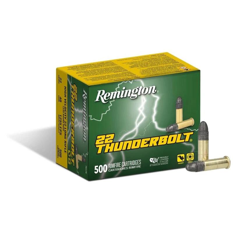 Remington Thunderbolt .22 LR 40 gr Round Nose, 1255 fps, 500 Rounds