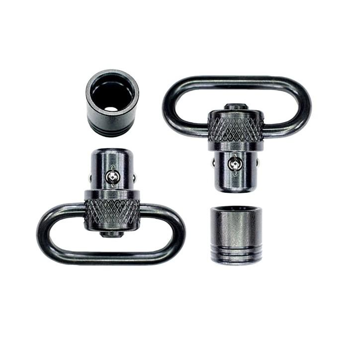 GrovTec GTSW06 Standard 1 in Push Button Swivel Set with Bases, Black Oxide