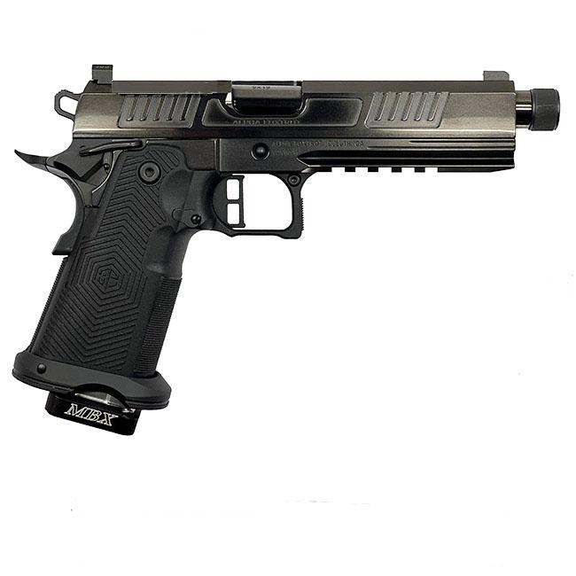 Alpha Foxtrot AF1911 Romulus 9mm Luger Hammer-Fired Semi-Auto 5 in Threaded Barrel Polished DLC Black
