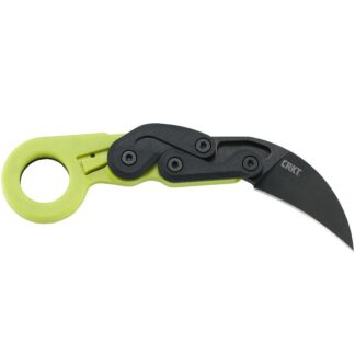 Columbia River CRKT Provoke Zap Folding Knife 2.47 in Hawkbill Blade, 4116 Stainless, Bright Green Grivory