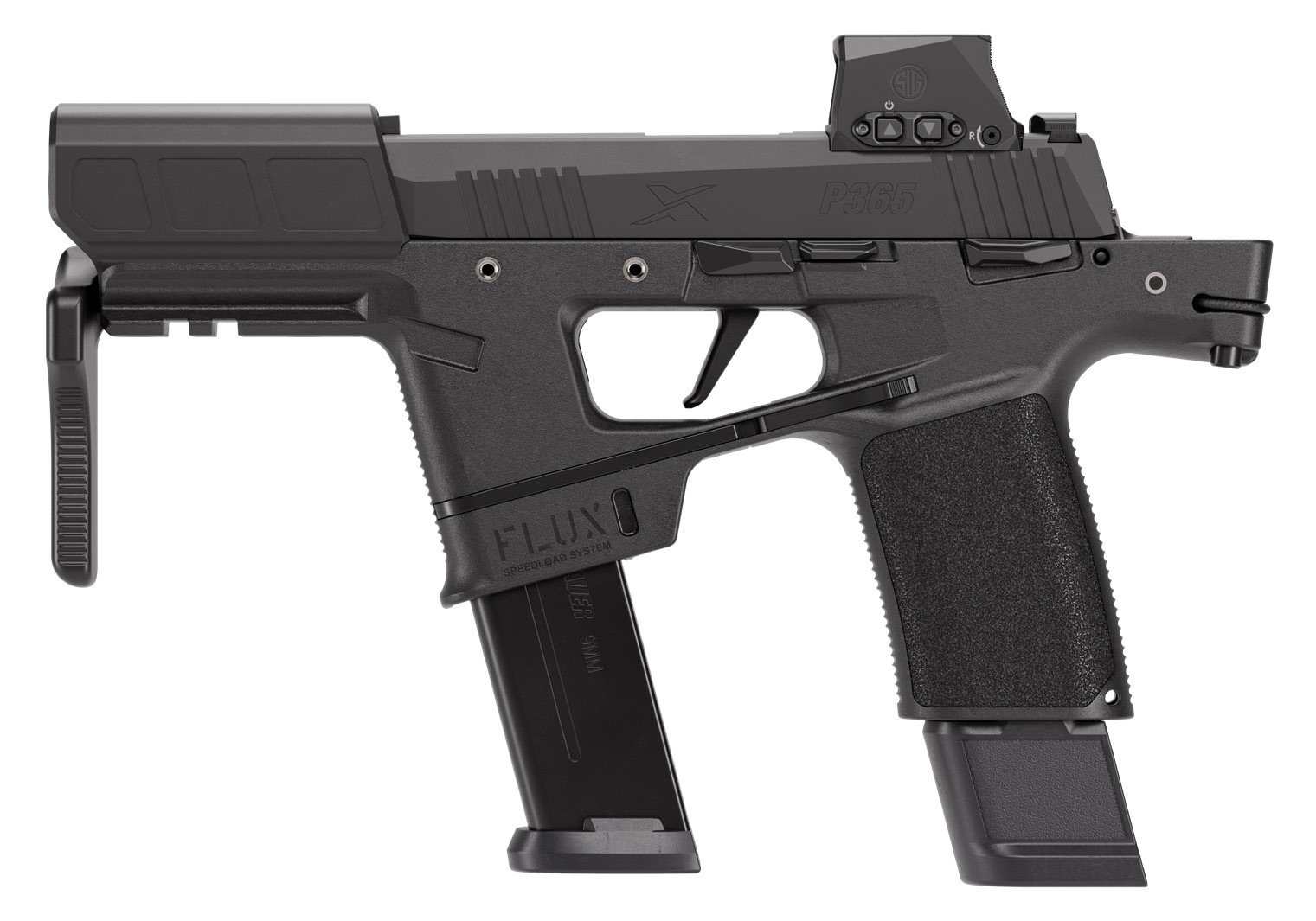 Sig Sauer P365 Flux RXSL 9mm Semi-Auto Pistol, 6 in Black Nitron