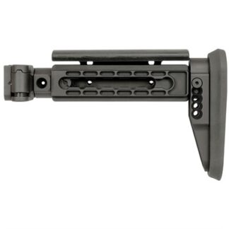 Midwest Industries Alpha Side Folding Stock for AK47, Black Synthetic, Adjustable Cheekrest